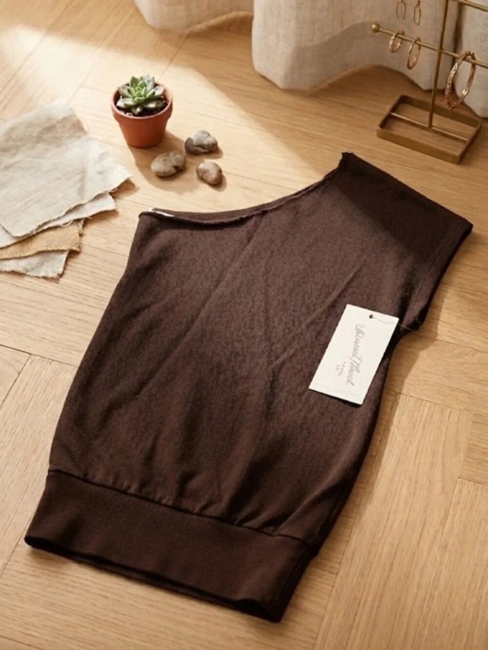 Universal Thread Brown Off Shoulder Crop Top Sizes Available XL NWT - Picture 2 of 5